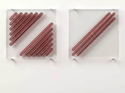 Wall Glass Blocks - Decorative Frame - Lines - Part 5 3D model