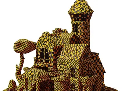 Little Fantasy Castle Low-poly 3D model