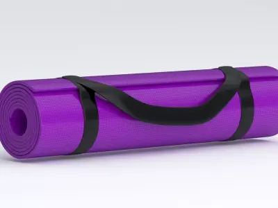 Yoga Mat purple 3D model
