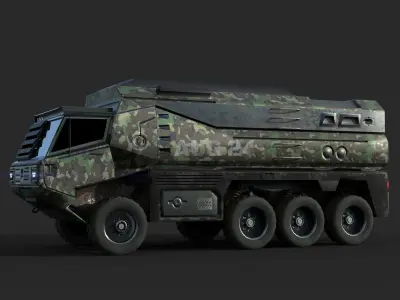 Military Truck Lowpoly Low-poly 3D model