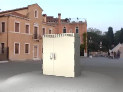 Electrical Distribution Cabinet 15 Low-poly 3D model