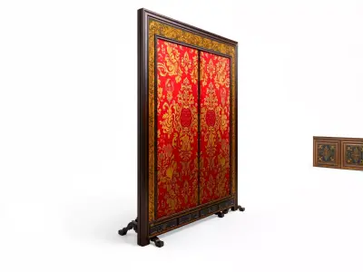 Baroque Red Divider model pack Low-poly 3D model
