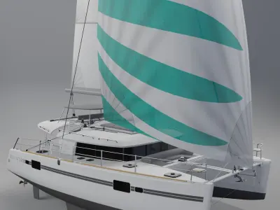 Lagoon 450 F Catamaran 3D Model PBR Rendering 2025 3D model 3D model