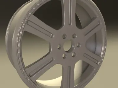 Car rim 9 Low-poly 3D model