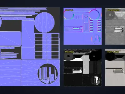 Air conditioner PBR Game Ready Low-poly 3D model