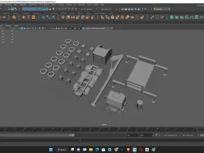 STL printable truck 3D print model 3D print model