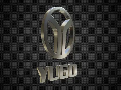 Yugo Logo 3D model by 3dlogoman