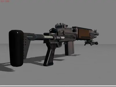 MK14 Pubg Low-poly 3D model