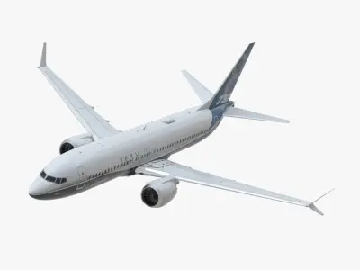Aircraft Boeing 737 MAX 8 in Flying 3D model