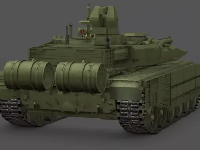T 90AM Russian Main Battle Tank Low-poly 3D model
