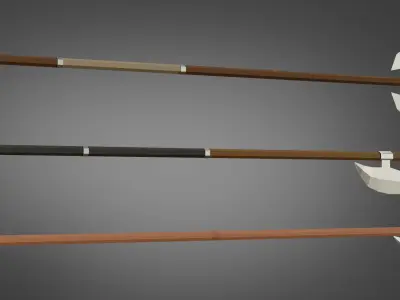 Low-Poly Stylized Medieval Weapons Low-poly 3D model