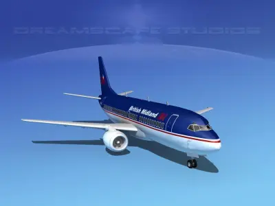 Boeing 737-300 British Midland 3D model