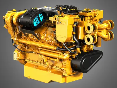 C32 Acert -  G3412 Engines - V12 Industrial Engines 2 in 1 3D Model Pack purchase