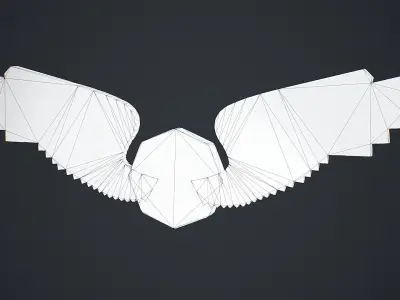 Octagon Badge Low-poly 3D model