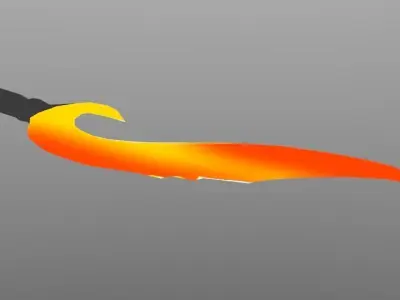 Fire Dagger 3D model