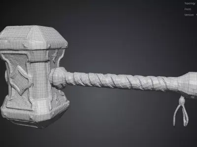 Fantasy Hammer 3D model purchase