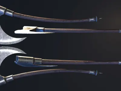 Albion Frazetta Death Dealer Axe Low-poly 3D model