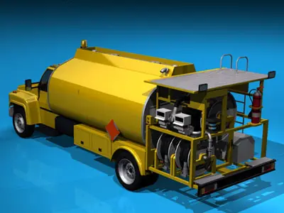 Airport fuel truck 3D model