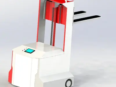 The AGV forklift 3D model