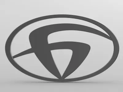 bzkt logo 3D model