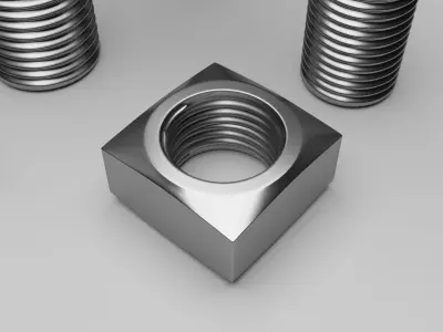Bolts and Nuts Set 3D model