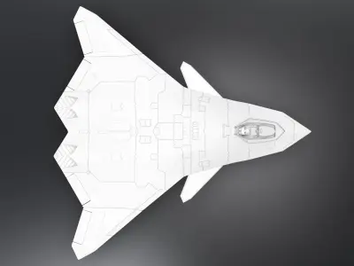 FA XX  Fighter Scale model 3D print model