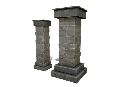 Stone Pillar Low-poly Free low-poly 3D model