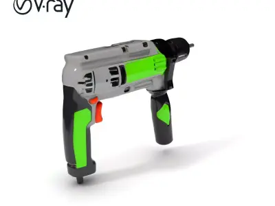Electric Power Drill D Model Pack Low-poly 3D model