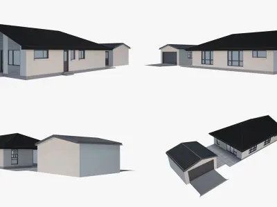 Family Houses Set 1 3D model