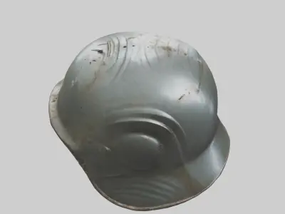 Dented Old Helmet Model Low-poly 3D model