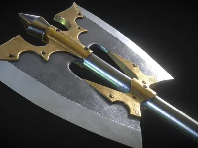 Fantasy Great Axe 01 Low-poly 3D model