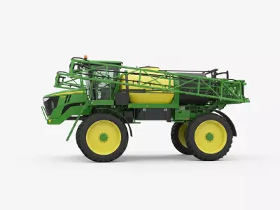 Industrial Agricultural Self Propelled Sprayer Low-poly 3D model