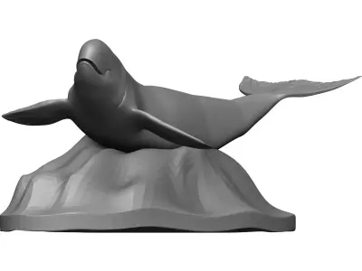 Whale 3D model get