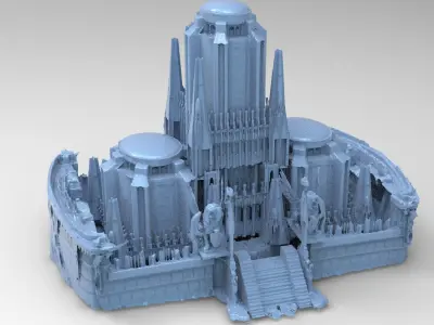 Aqua dome temple 3D model