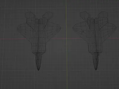  2 F-22 fighter jets 3D model