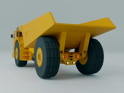 Underground Articulated Truck Heavy Vehicle Low-poly 3D model