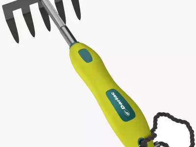Garden Tool Hand Rake 3D model purchase