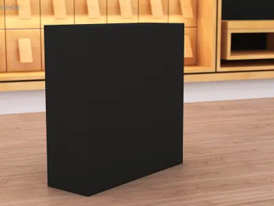 Square Box Black 3D model