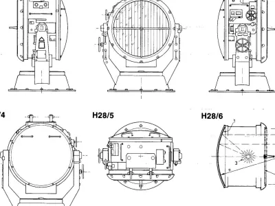 150cm SEARCHLIGHT  3D print model