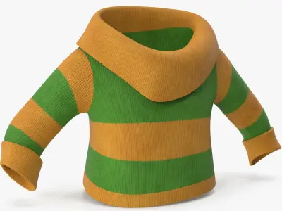 Cartoon Sweater Yellow 3D model