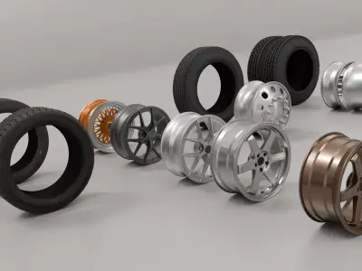 Rims and Tires Collection 3D model