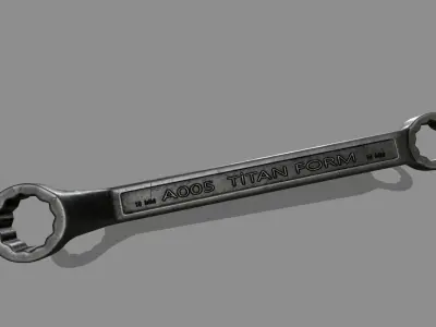 wrench Low-poly 3D model 6