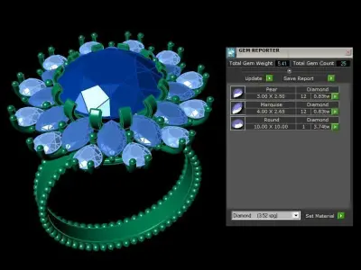 Diamond Ring 3D print model