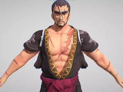 Oboro - The Member Of Baneful Bloodline - Oneechanbara Origins Low-poly 3D model