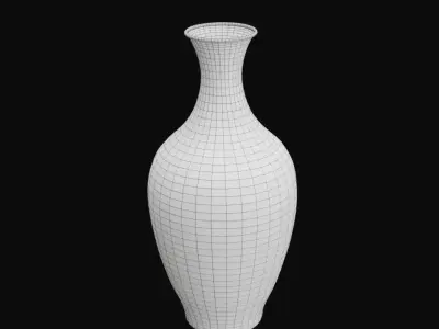 Ornate Black and White Vase Free 3D model