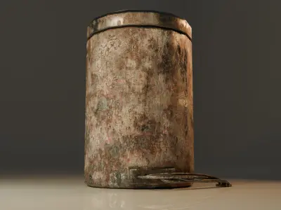 Futuristic Industrial Container Low-poly 3D model