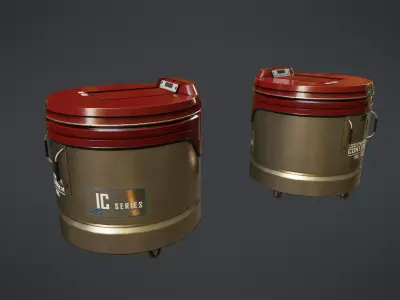 Chemical Container 1 Low-poly 3D model
