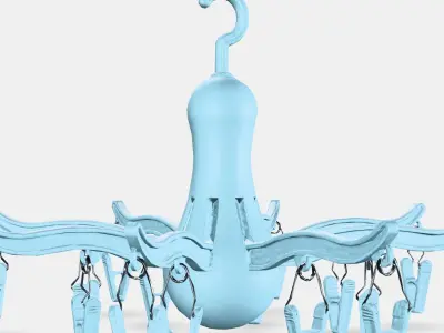 PRESSA mini rotary dryer16 clamps Low-poly 3D model
