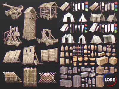 Medieval Collection Mobilization 3D Model Pack