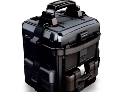 SciFi Utility Backpack HighTech Design Low-poly 3D model
